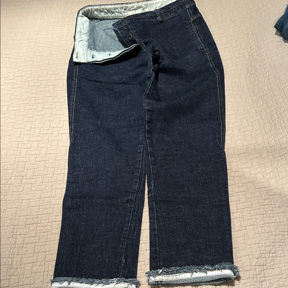 Dark Indigo Cropped Women's Jeans